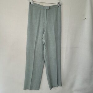 Rena Rowan Pants Womens 12 Light Green Pleated Dress Pants Career Trousers Lined